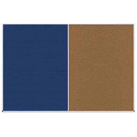 United Visual Products Enclosed Corkboard, 1 Door, 48"x36", 4" Fra UV3409-WHITE-DBURGU
